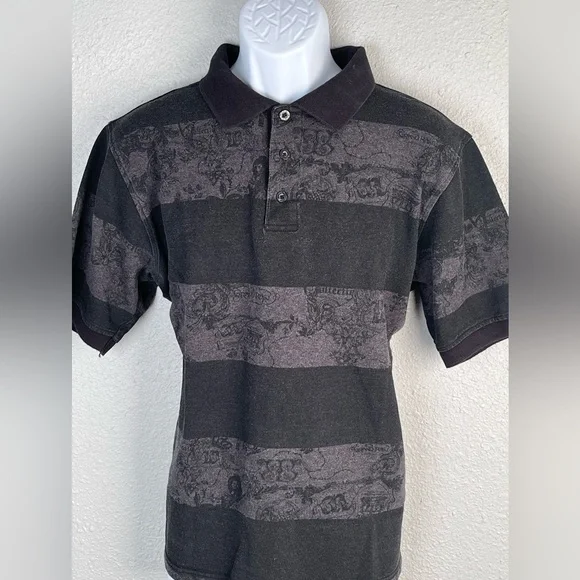 NWOT Wckd polo black/grey Lg - Picture 3 of 11